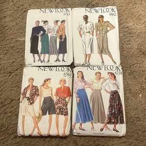 1990’s new look sewing patterns 4pc lot